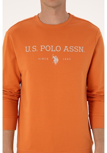 U.S. Polo Assn. Erkek Regular Fit Bisiklet Yaka Bakır İnce Basic Sweatshirt 50313743-VR182 U.S. Polo Assn. Erkek Regular Fit Bisiklet Yaka Bakır İnce Basic Sweatshirt 50313743-VR182