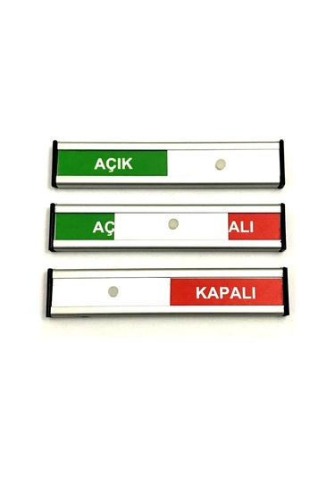 Açık - Kapalı Tabelası Kapı Isimliği Yönlendirme Levhası Sürgülü