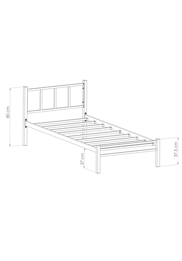 Unimet Titan Tek Kişilik Metal Karyola 90x200 Siyah
