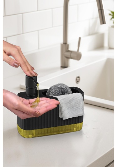 Okyanus Home Coliseum Sıvı Sabunluk Seti Siyah Siyah