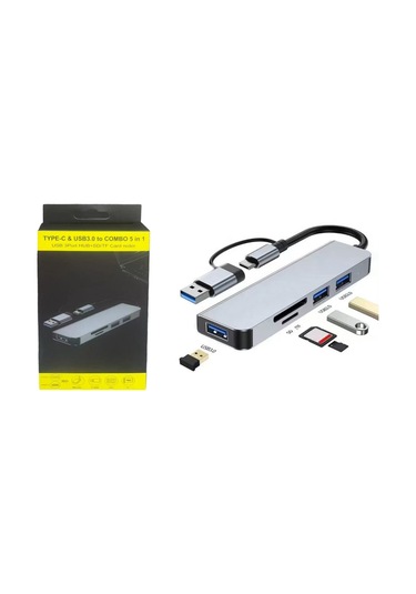 Platoon Pl-5720 Type-c Usb Girişli 3.0 Usb Hub 5 -in -1