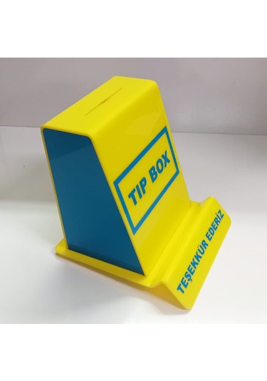 Sarı-mavi Tip Box Bahşiş Kutusu