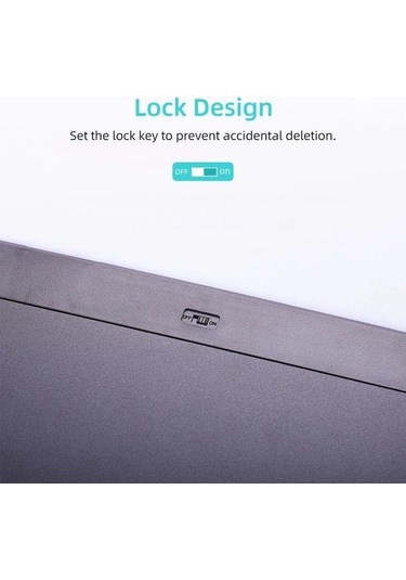 T12 Mavi Writing Tablet Lcd 12 Inç Dijital Kalemli Çizim Yazı Tahtası Beyaz