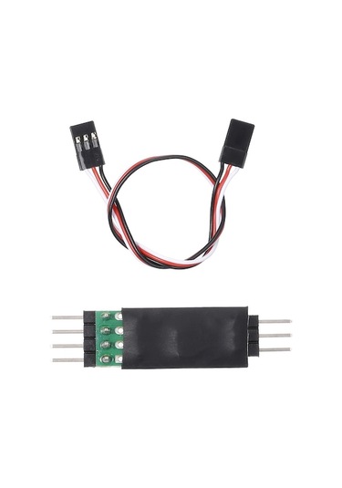 3 Kanallı Rc Araç Led Aydınlatma Kontrol Paneli - Traxxas, Hsp, Tamiya Uyumlu Siyah Siyah