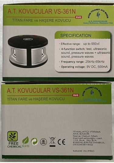 A.T. Kovucu VS-361N 550 M2 Haşere Kovucu