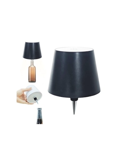 Maoyaya Modüler Şişelere Uygulanabilir Şarjlı Led Masa Lambası 3 Renk Seçenekli, Dekoratif Masa Lambası 320-1 Kırmızı