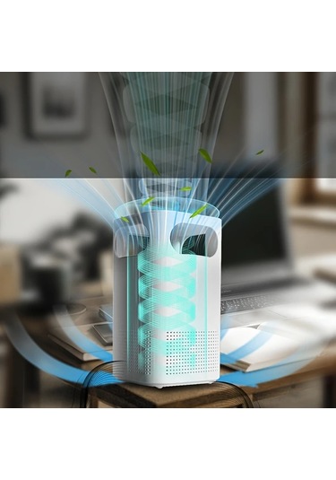 Xuweiwei 2025 Usb Hava Temizleyici Beyaz Takılabilir Pil Gerektirmez Ev Ofis Yurt İçin Koku Giderme Evcil Hayvan Tüyü Emme Sessiz Çalışma