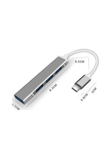 Singree Usb 3.0 Type C Hub Genişletme Bağlantı Noktası - 4'lü Portlu Mini Taşınabilir Hub