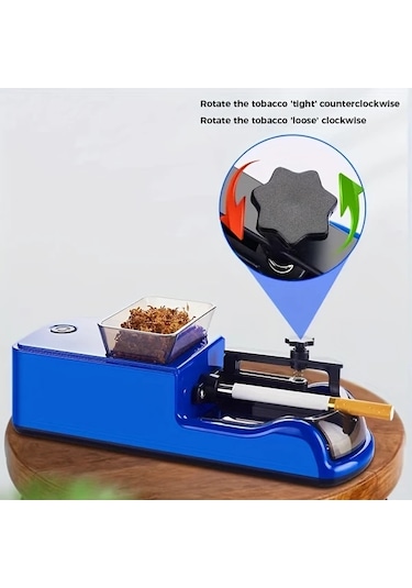 Elmpaly Mavi Kullanışlı Yüksek Güçlü Otomatik Sigara Sarma Makinesi Paslanmaz Çelik Usb Şarj