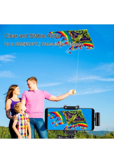 Youtek S18 Kablosuz Bluetooth Kolluk Mikrofonu - Aı Gürültü Azaltma, 20m Uzaklık, 1+2 Set, Çift Ekran, Hızlı Kurulum, Dahili Batarya