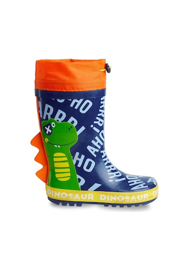 Denokids Renkli Dinozorlar Erkek Çocuk Yağmur Botu Lacivert