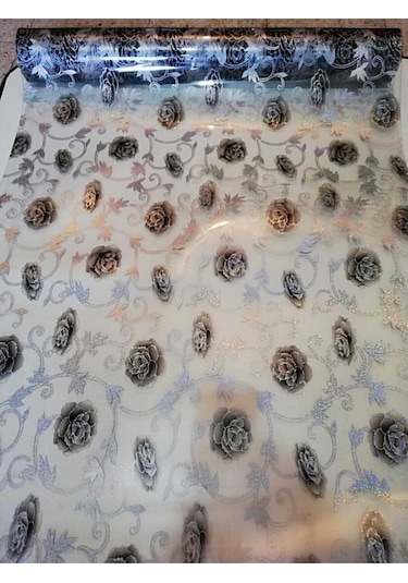 Şefaf Masa Örtüsü 120Cm X 180Cm 1.8Mm Pvc Masa Örtüsü Desenli Kor