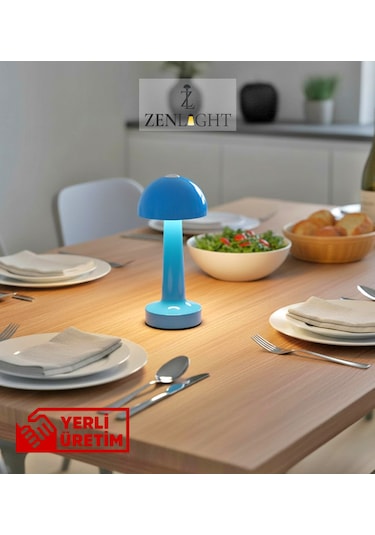 Zenlight Mantar Masa Lambası 320-3 Mavi