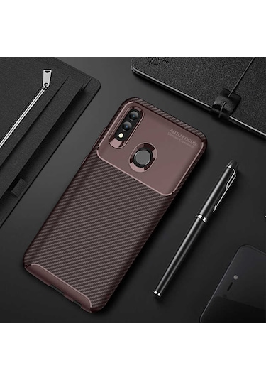 Huawei P Smart 2019 Kilif Karbon Silikon Case 389460408