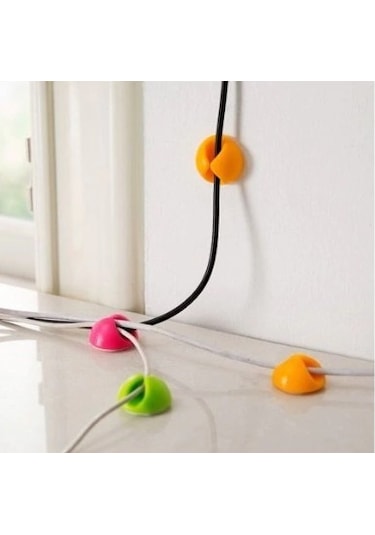 Siyah Beyaz Kablo Sabitleme Klipsi 10 Lu