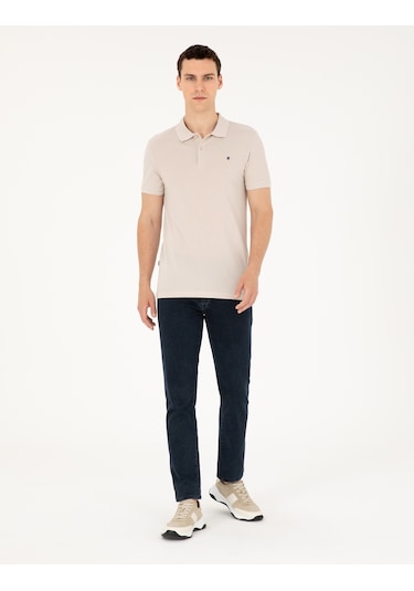 Pierre Cardin Erkek Taş Tişört Basic 50291625-vr049 Taş