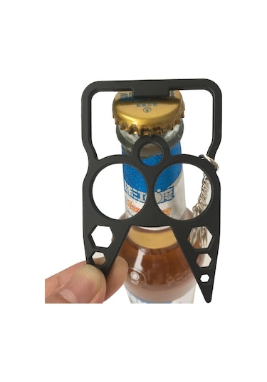 Jokmae 2 Adet 6'sı 1 Arada Çok Fonksiyonlu Anahtarlık - Çinko Alaşımlı Şişe Açacağı Parlak Yeşil Diğer