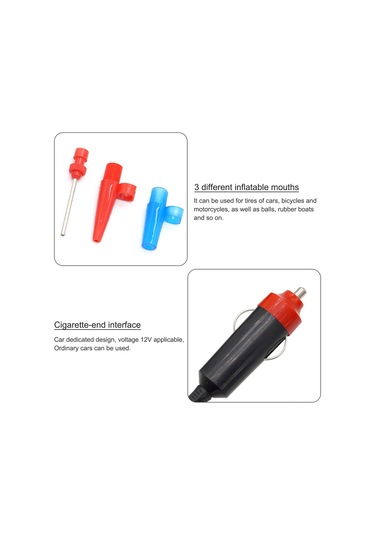 Hombey 12v Elektrikli Araç Pompası, 300 Psı Basınç, Kolay Kullanım, Taşınabilir Abs, Lastikler, Toplar, Havlu Yataklar İçin