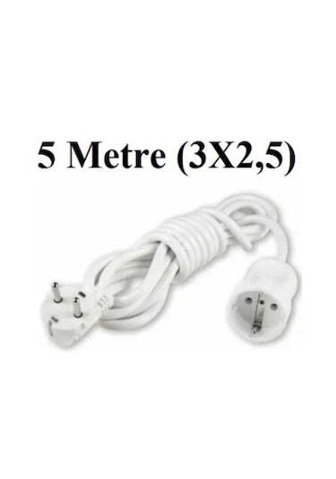 Viko Topraklı Uzatma Kablosu Tekli Priz 5 Metre 3x2,5 Mm