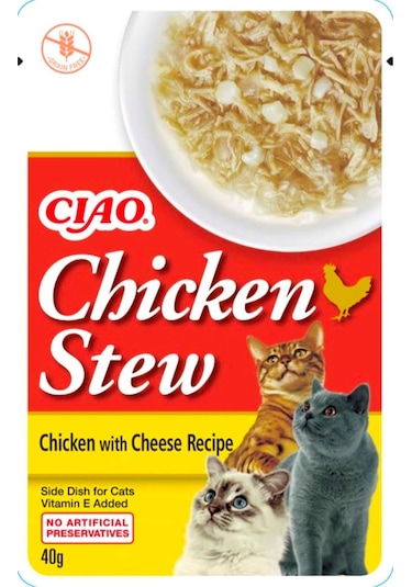 Ciao Stew Tavuklu & Peynirli Güveç Yetişkin Kedi Maması 40 G