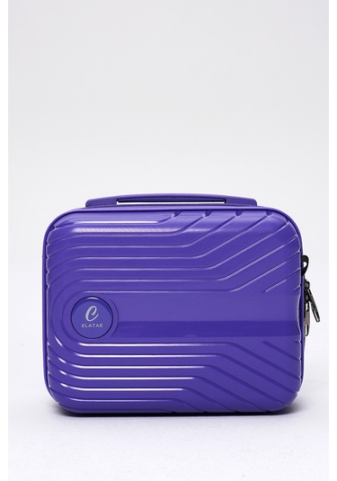 Elatae Exclusive Pro Polipropilen Kırılmaz 3'lü Valiz Seti Büyük - Kabin Boy Ve Makyaj Çantası Mor 5239