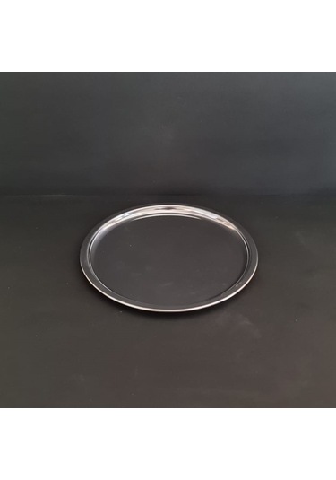 12 Adet Paslanmaz Çelik Diplomat Tabak 430 Kalite Tatlı & Pasta Servis Tabağı 20 Cm Gümüş