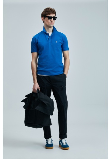 Lufian Erkek T Shirt 111040206s2 Açık Lacivert-saks Lacivert - Saks