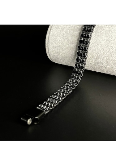 Yıldız Doğal Taş Hematit Taşı Şık Erkek Siyah Doğal Taş Bileklik Mıknatıslı Ve Kilitli Kapama Çok Renkli