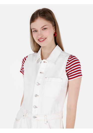 Colins Beyaz Kadın Pantolon Cl1069642 Q1.v1 Dn43471 Denim