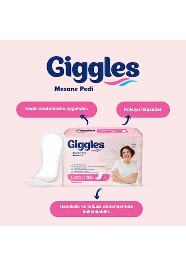 Giggles Kadın Mesane Pedi Large Yoğun 120 Adet