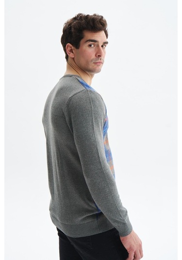 Arma Erkek Slim Fit Likralı Akrilik Kumaş V Yaka Kareli Kazak K0kro0860 Gri-g9 Gri Arma Erkek Slim Fit Likralı Akrilik Kumaş V Yaka Kareli Kazak K0kro0860 Gri-g9 Gri