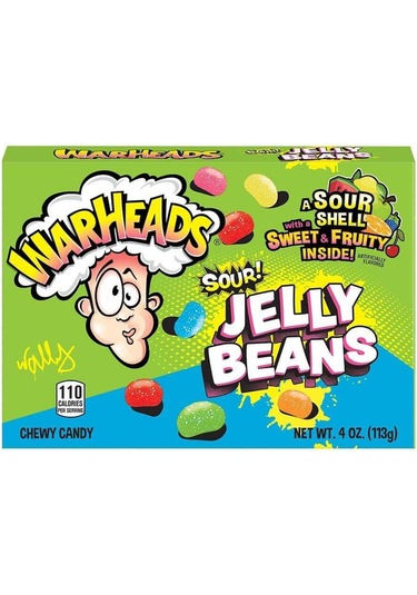 Warheads Sour Jelly Beans 113 G