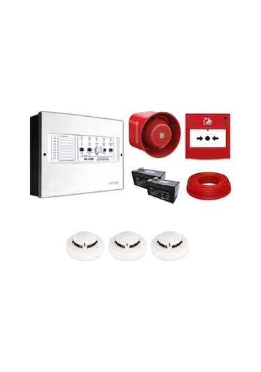 Mavigard Maxlogic 3 Lü Konvansiyonel Yangın Alarm Seti 100 Metre Kablo Dahil