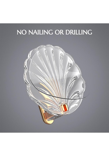 Wezone 4 Adet Altın Kabuk Desenli Otomatik Yapışkan Duvar Kanca Seti - Ev Ofis Düzenleme Ve Dekorasyon İçin Güçlü Tutucu Altın