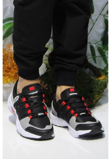 Fort Wks 2393 Siyah Kırmızı Rahat Outdoor Ayakkabı Erkek Ayakkabı 001