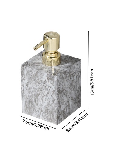 Suntek Sabunluk Rustik Boş Pompa Losyon Şişesi Gri-altın Gri - Altın