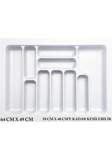 Starax Çekmece İçi Kaşıklık Beyaz En 44 CM Derinlik 49 CM