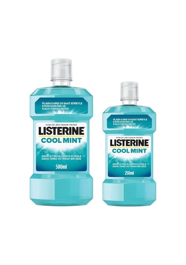 Listerine Ağız Bakım Suyu Cool Mint 500 ML + 250 ML
