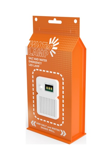 Aubyhe Tuzlu Su İle Çalışan Led Fener, Dış Mekan Işığı, Şarj Gerektirmeyen, 200 Saat Süre, Portatif Kamp Lambası Turuncu Tuz Paketi Yok Çok Renkli