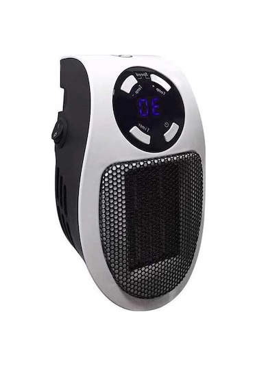 Pazly Mini Taşınabilir Seramik Isıtıcı - 500w Hızlı Isıtma, Dijital Termostat, 1-12 Saat Zamanlayıcı, Ofis/yatak Odası İçin