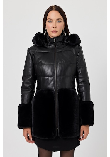 Veria Siyah Deri Mont Siyah