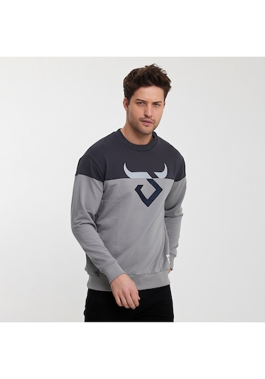 Twobull HELSİNKİ Erkek  Füme / Taş Sweatshirt