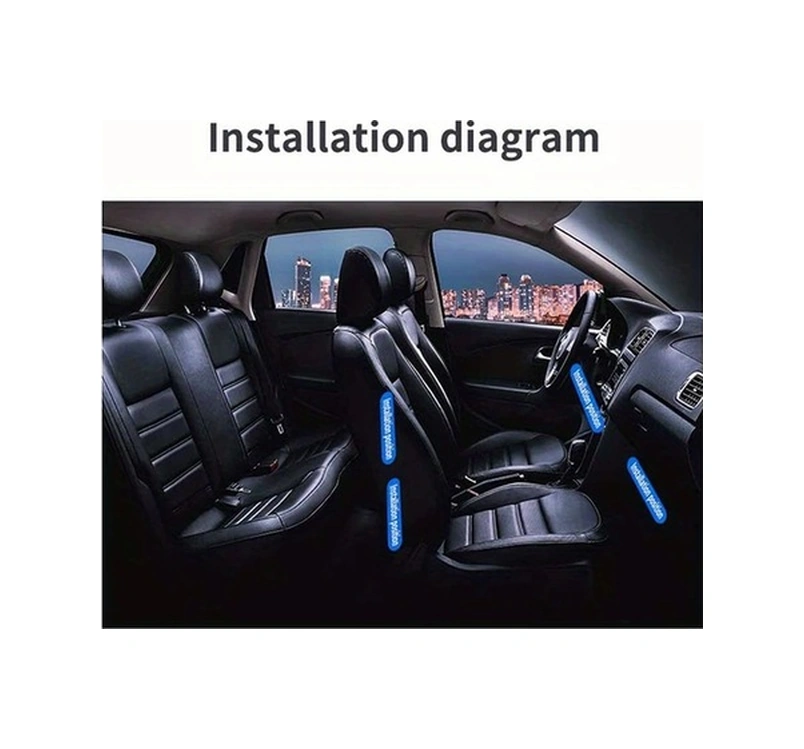 Trendooze Turcoshop11 Usb Led Araç İç Aydınlatma 1 Çek 2 Mavi Işık Şeridi Otomobil Dekorasyon