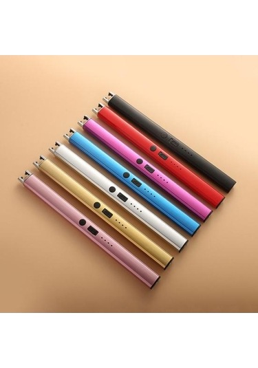 Pazly Rose Gold Darbe Ateşleyici, Çift Emniyet Anahtarlı, Alevsiz, Rüzgar Geçirmez, Usb Şarj Edilebilir, Mutfak Ve Kamp İçin Uygun Çok Renkli