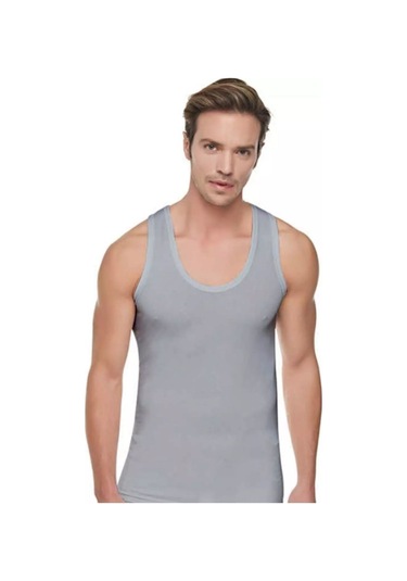 6'lı Penye Klasik Beyaz Erkek Atlet 001