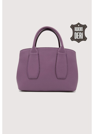 Hakiki Deri Kadın El Çantası Mürdüm Smr9226 Mürdüm