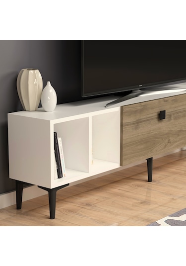Sole Tv Ünitesi Beyaz Ceviz