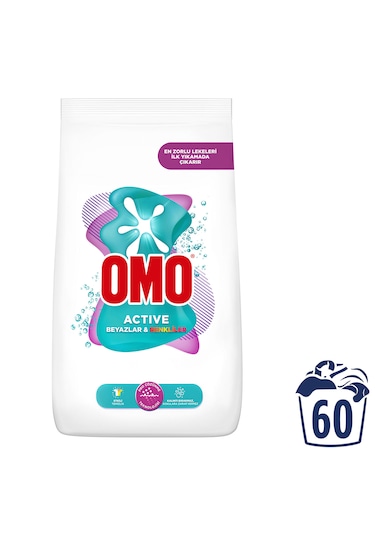 Omo Active Beyazlar & Renkliler Toz Deterjanı 9 KG