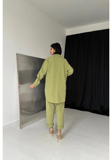 The İstanbul Yeşil Gömlek Ve Çıtçıtlı Pantolon Takım Yeşil