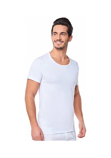 6'Lı Seher Yıldızı %100 Pamuk Erkek Fanila Kısa Kollu